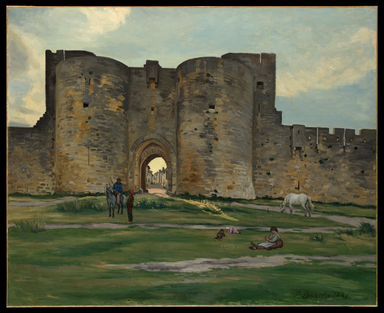 Kuningattaren portti Aigues-Mortesissa tekijältä Jean Frederic Bazille