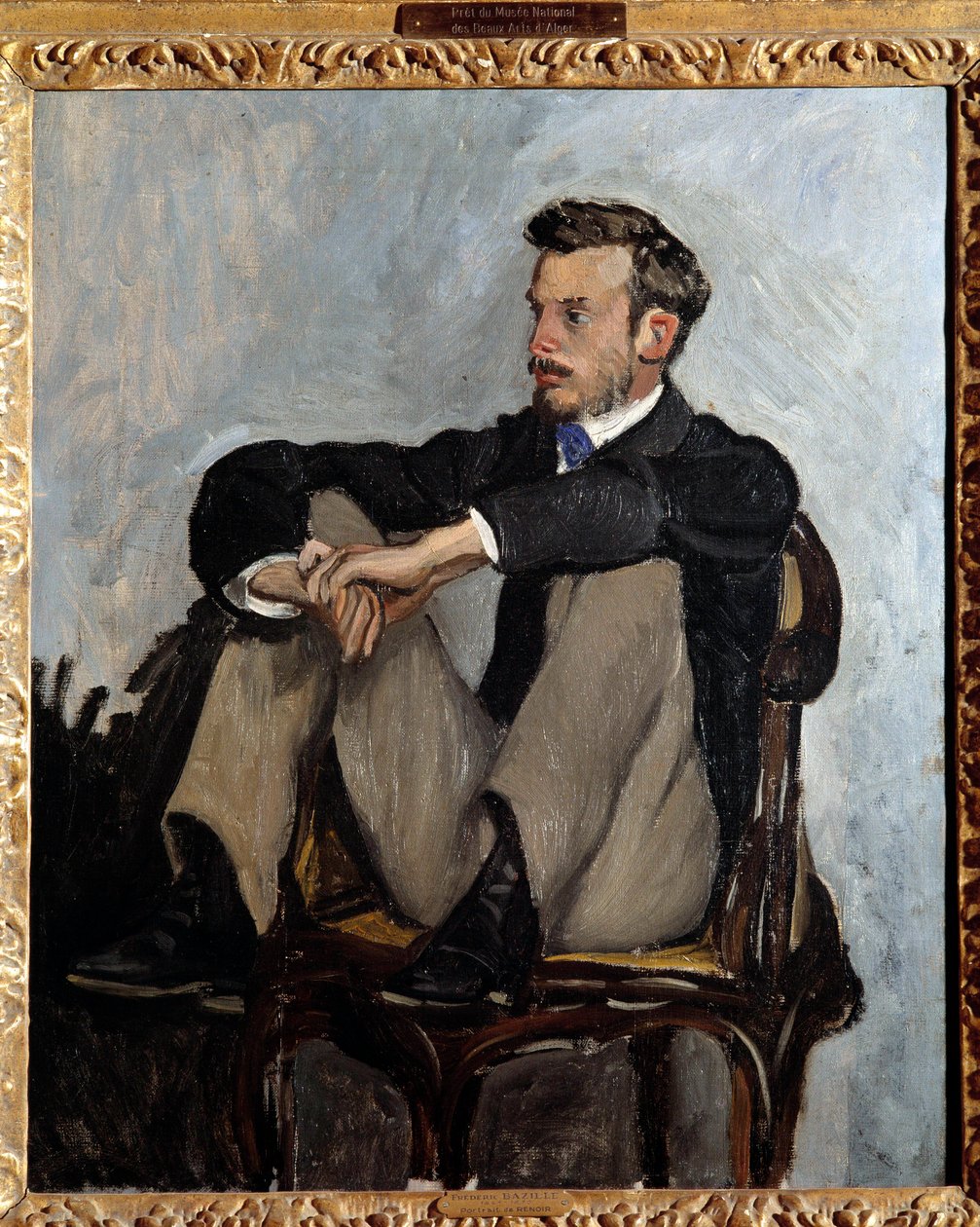 Taidemaalari Pierre Auguste Renoirin (1841-1919) muotokuva Jean Frederic Bazillen (1841-1870) maalaus 1867. Dim. 0,62 x 0,51 m Pariisi, musee d