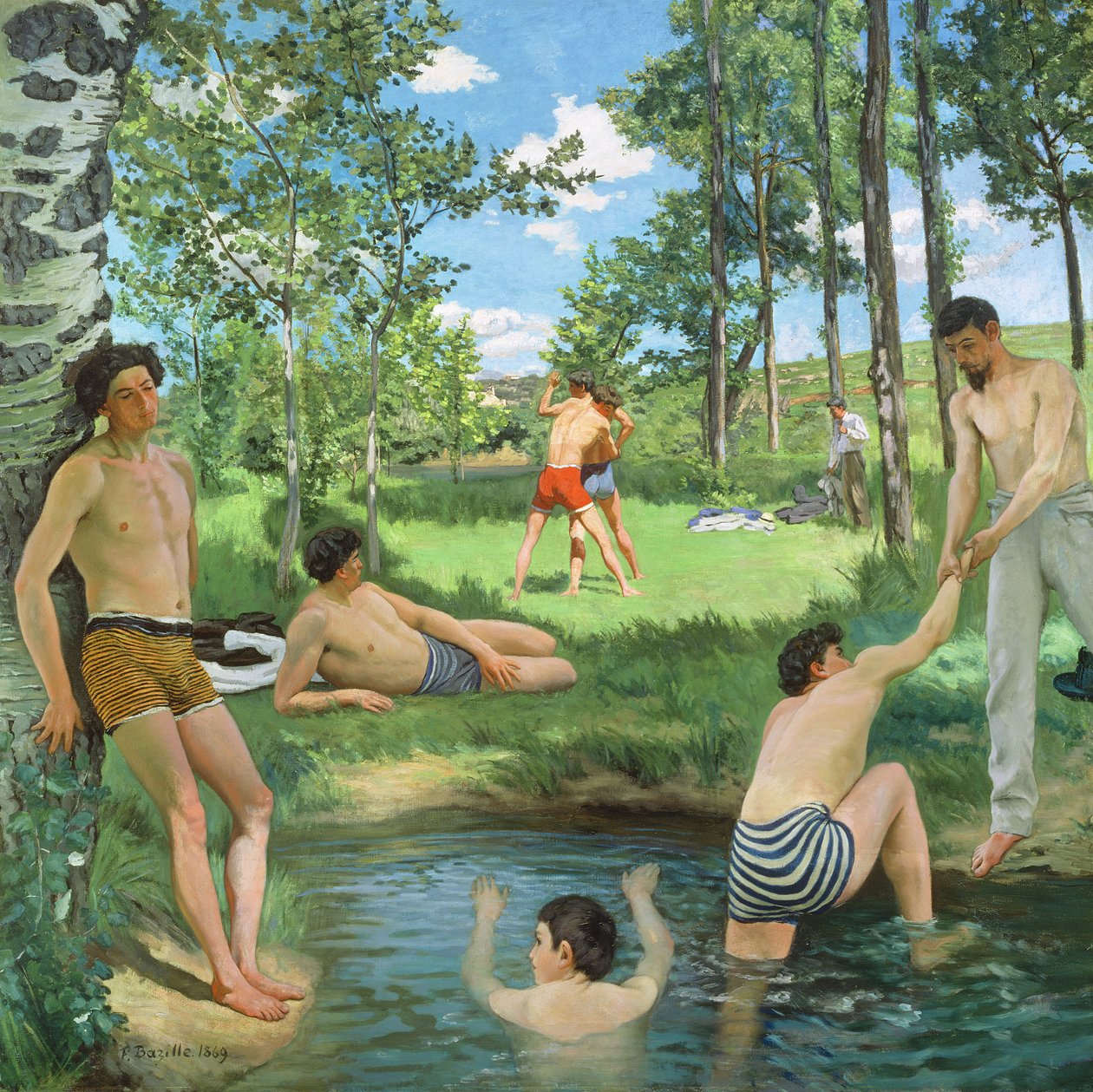Huonekalut ja erilaiset esineet 1100- ja 1300-luvuilta tekijältä Jean Frederic Bazille