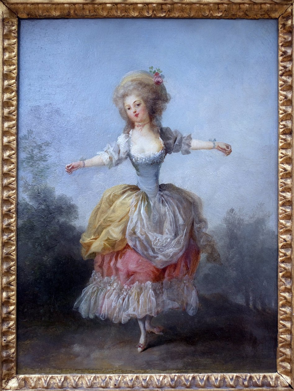 Tanssija Ludvig XVI:ssa. Jean Frederic Schallin (1752-1825) maalaus öljy kankaalle, 1700-luvun loppu. Nantesin taidemuseo. tekijältä Jean Frederic Schall