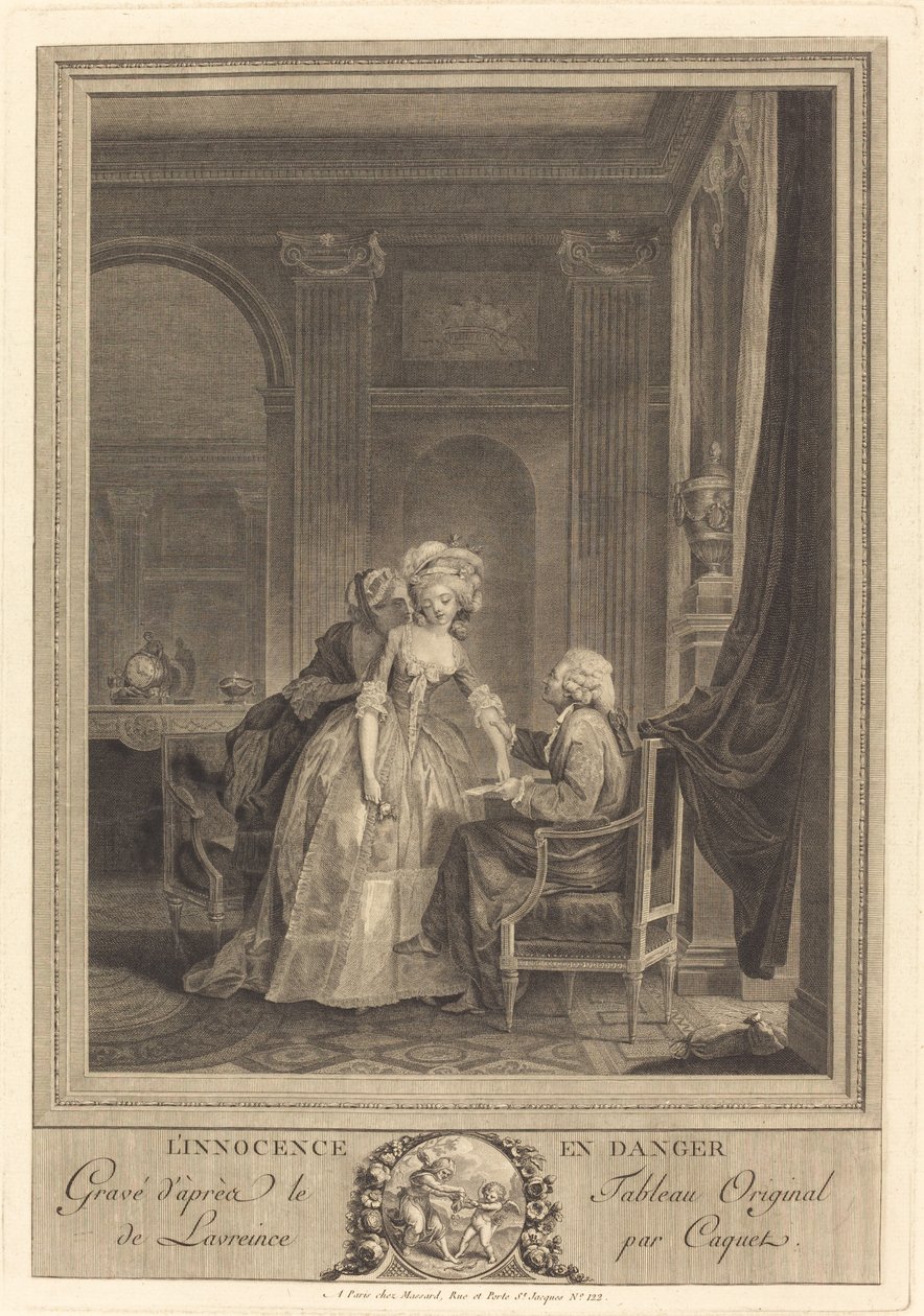Viattomuus vaarassa tekijältä Jean Gabriel Caquet after Nicolas Lavreince