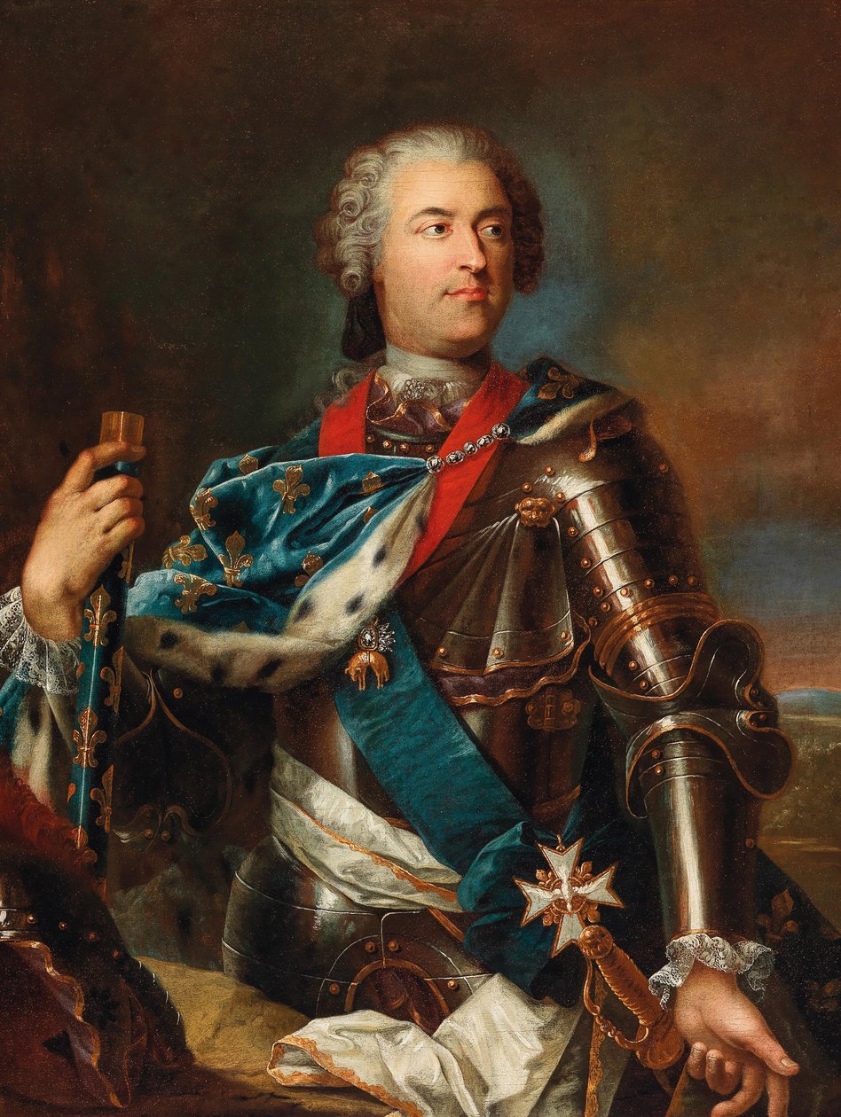 Ranskan kuninkaan Ludvig XV:n muotokuva 1710-1774. tekijältä Jean Gaspard Heilmann