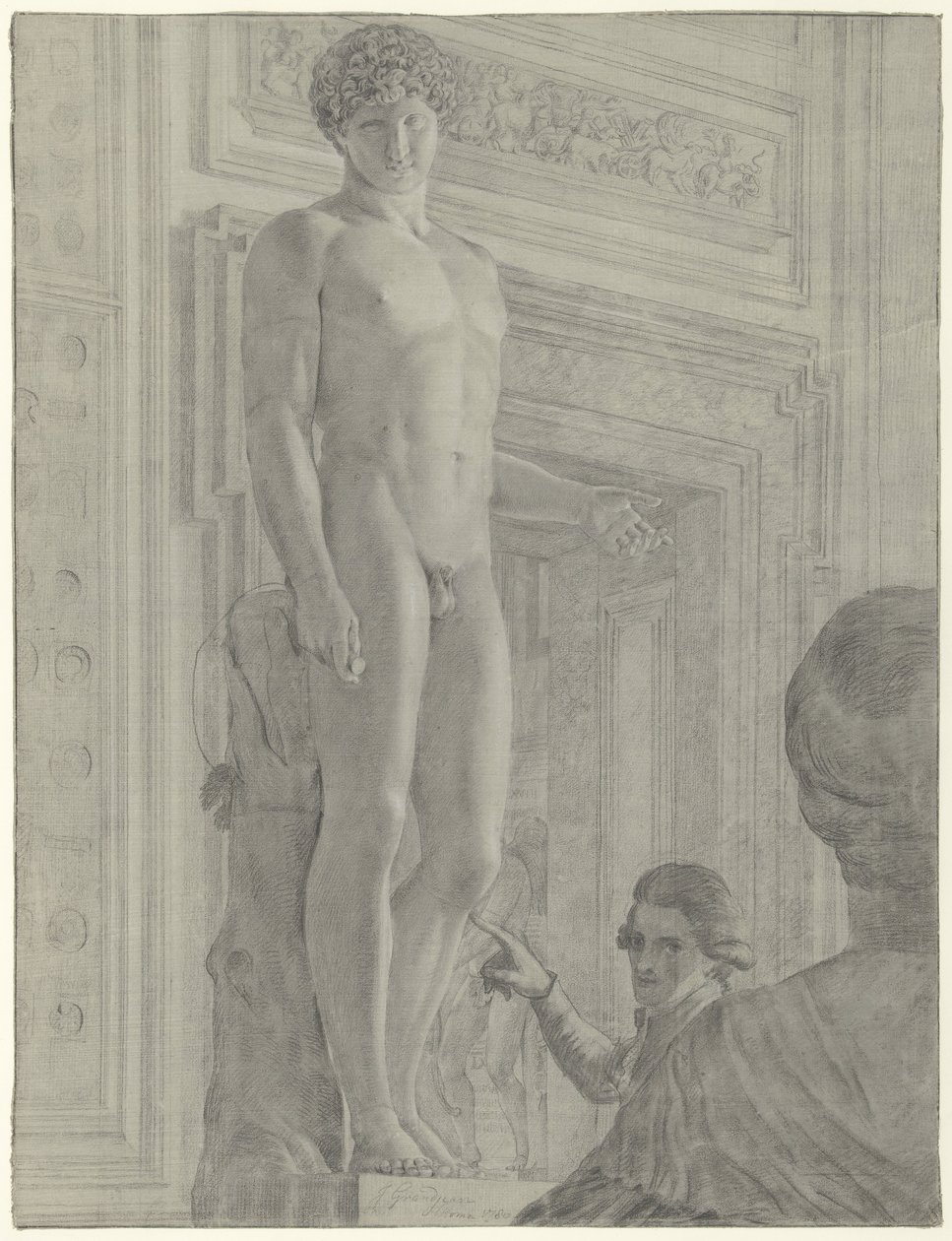 Antinous-Albanian patsas Capitoline-museossa Roomassa tekijältä Jean Grandjean