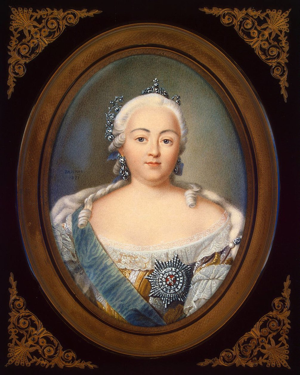 Keisarinna Elisabeth Petrovnan muotokuva 1709-1762 tekijältä Jean Henri Benner