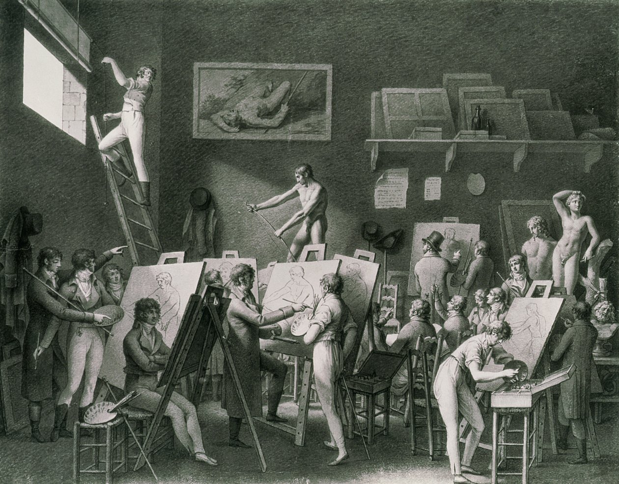 Jacques Louis Davidin studio (1748-1825) tekijältä Jean Henri Cless