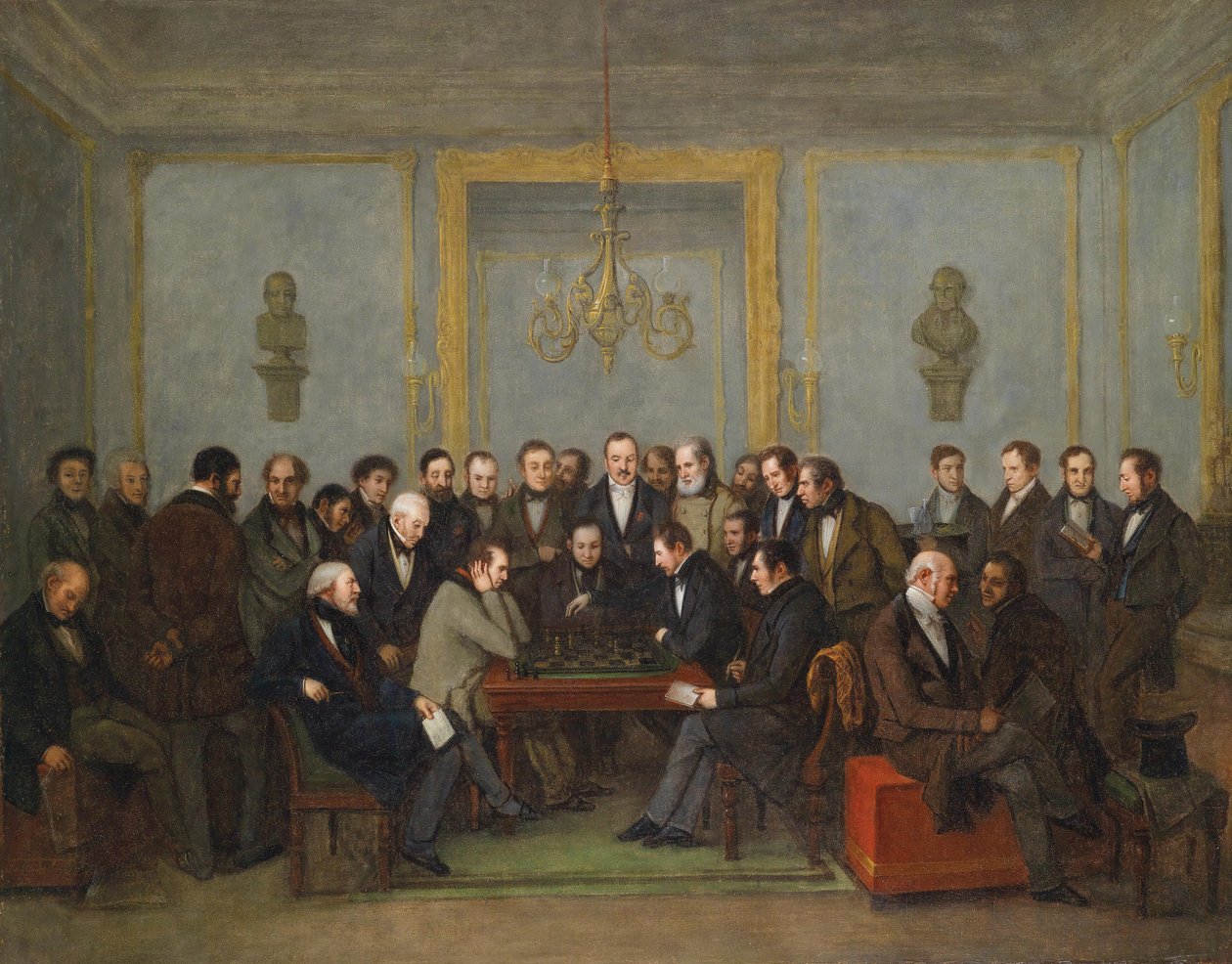Pierre Saint Amantin ja Howard Stauntonin eeppinen shakkiottelu vuonna 1843 tekijältä Jean Henri Marlet
