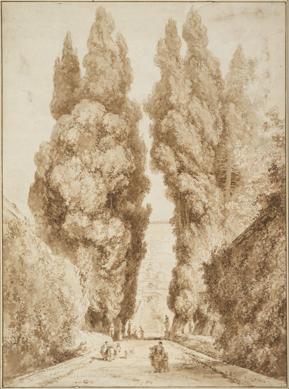 Cypress Avenue Villa d`Esten Villa d`Estessä Tivolissa tekijältä Jean Honore Fragonard