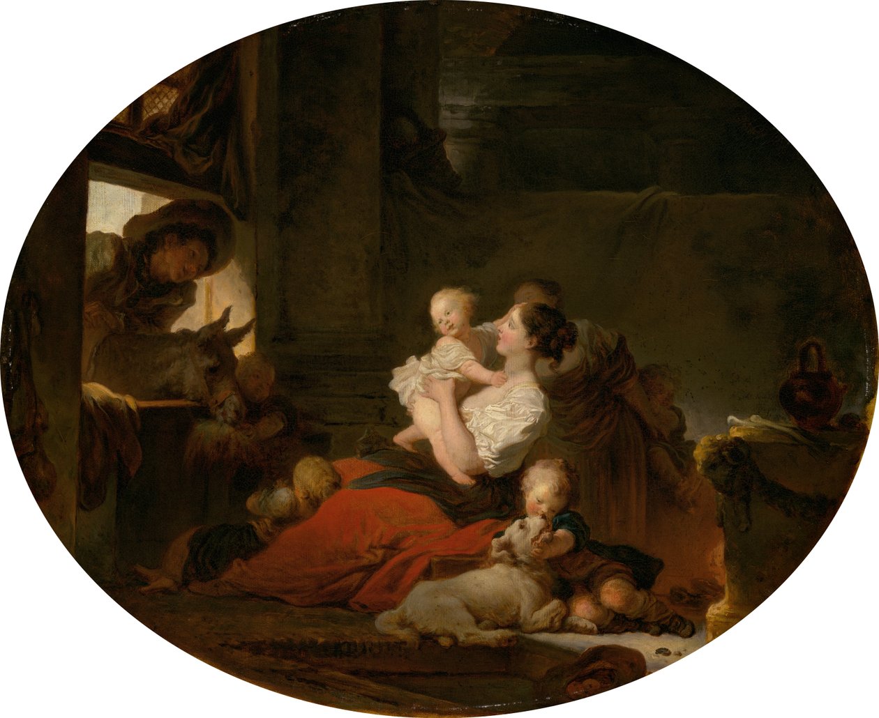 Onnellinen perhe tekijältä Jean Honore Fragonard