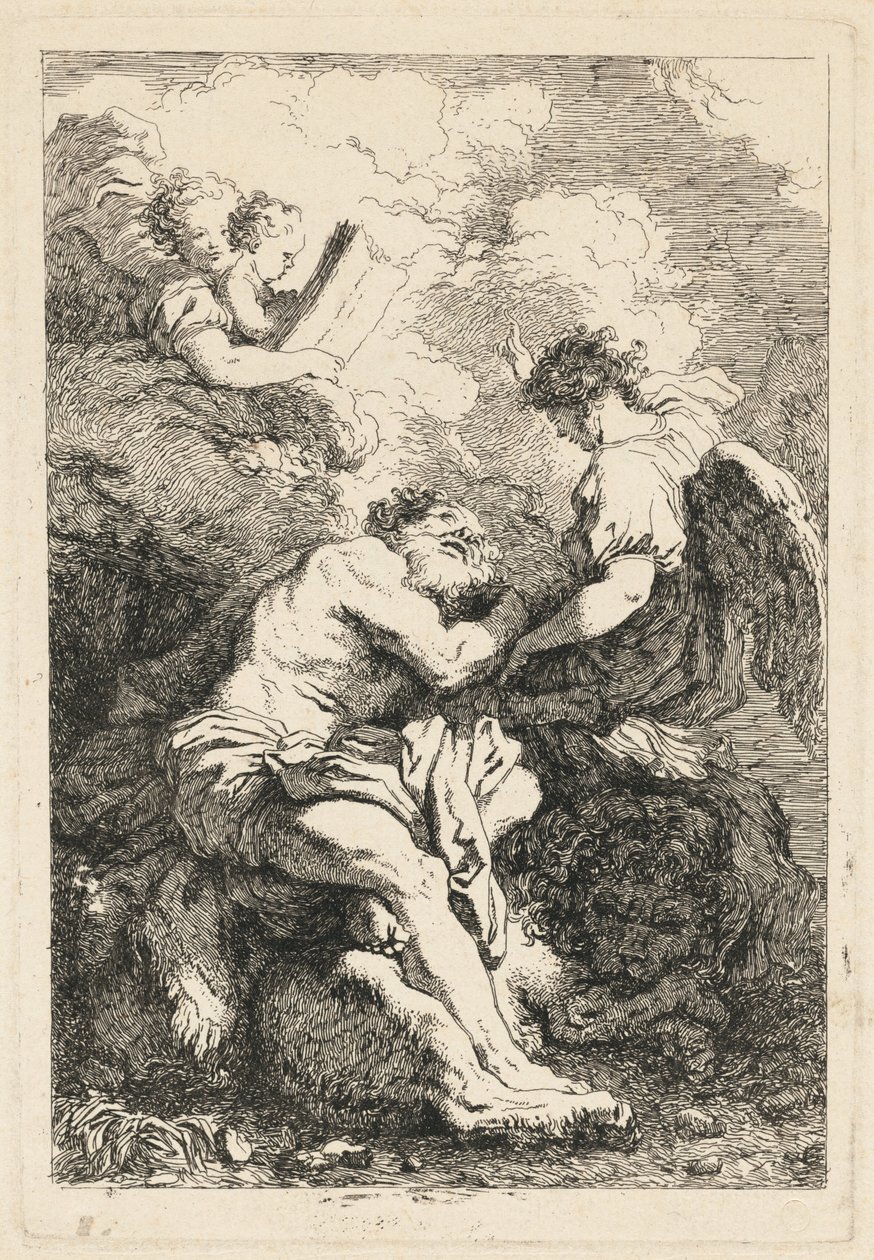Pyhän Hieromuksen visio tekijältä Jean Honoré Fragonard after Johann Liss
