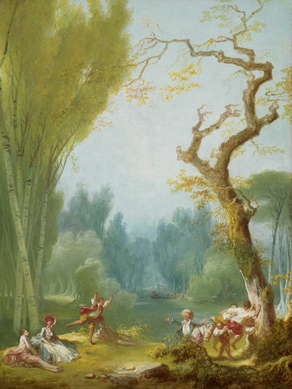 Hevosen ja ratsastajan peli, c. 17751780. tekijältä Jean Honore Fragonard