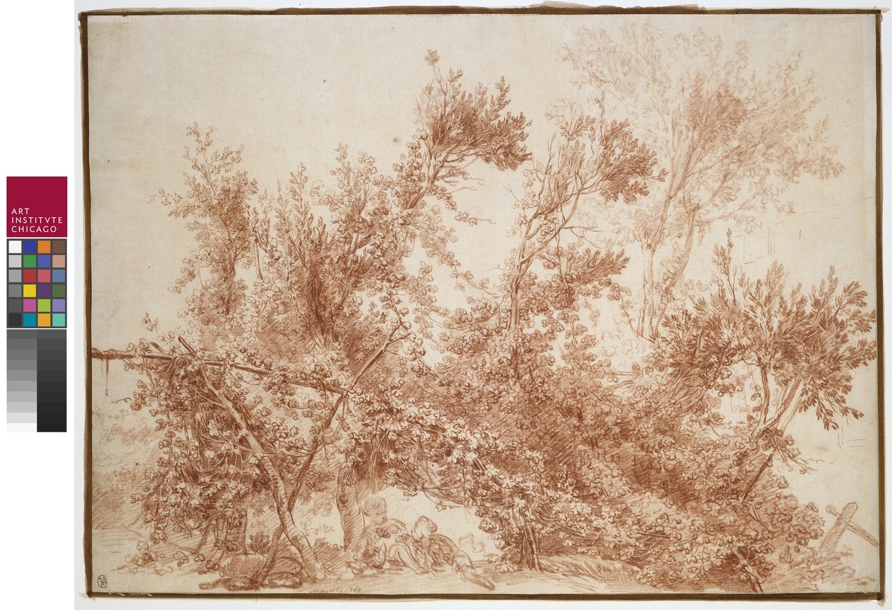 Arbor kahden lapsen kanssa tekijältä Jean Honore Fragonard