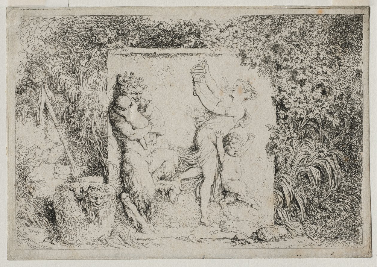 Bacchanales: Satyrs Dance, 1763. tekijältä Jean Honore Fragonard
