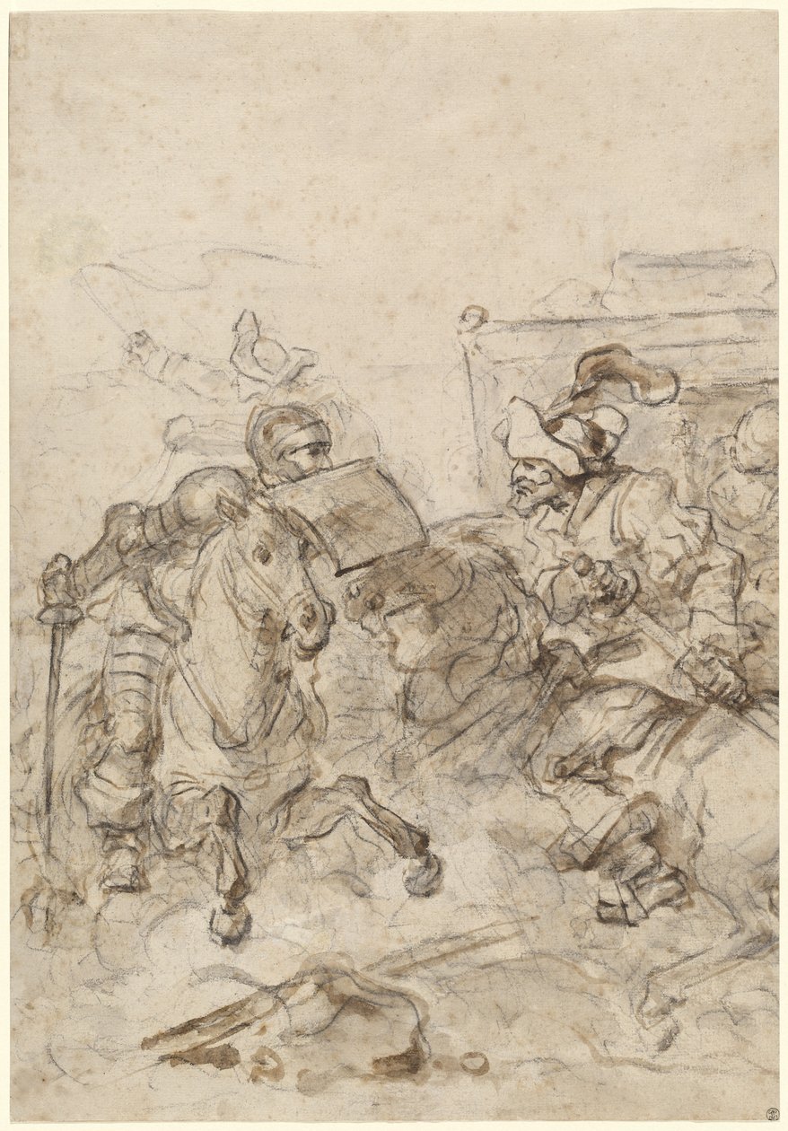 Don Quijote hyökkää Biskajaan tekijältä Jean Honore Fragonard