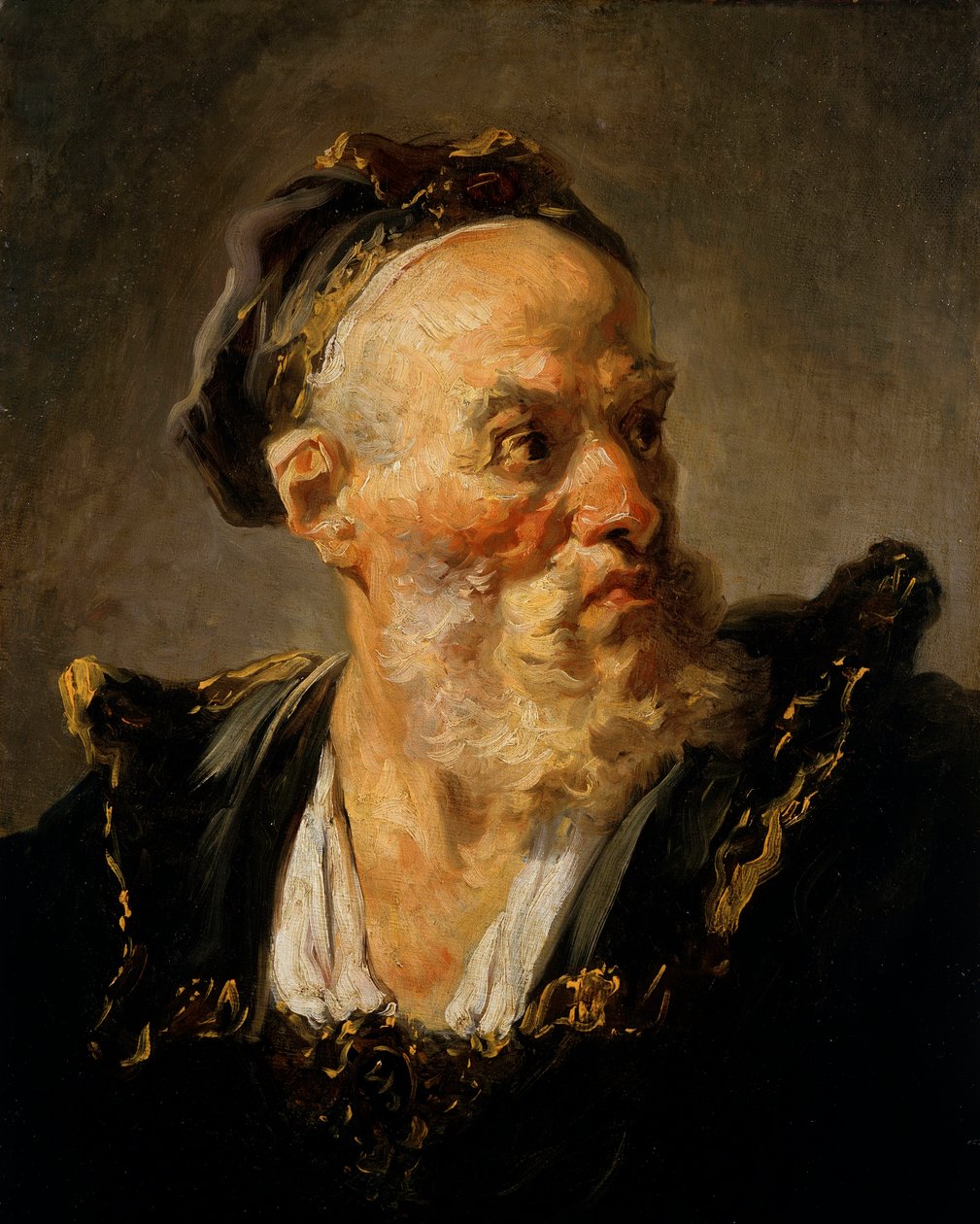 Jean Honore Fragonardin (1732-1806) Old Man Paintingin johtaja 1700-luvun Pariisi, Musee Jacquemart Andre tekijältä Jean Honore Fragonard