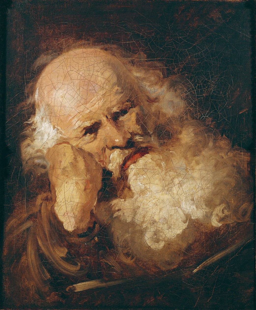 Vanhan miehen pää tekijältä Jean Honore Fragonard