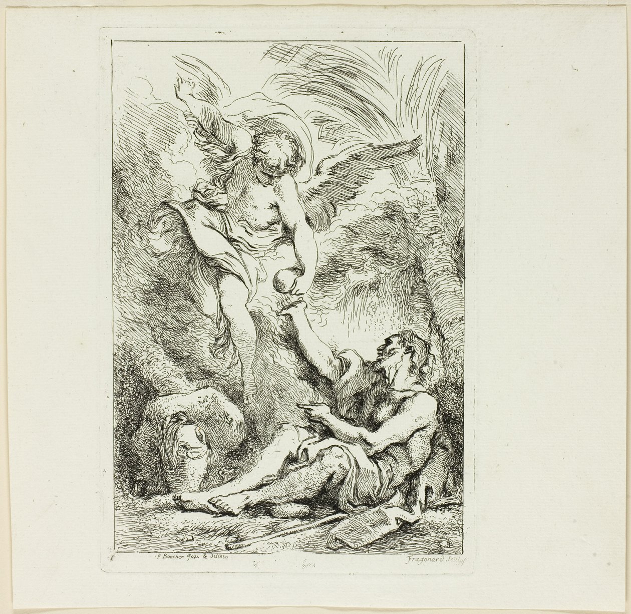 Erakkopyhimys autiomaassa tekijältä Jean Honore Fragonard