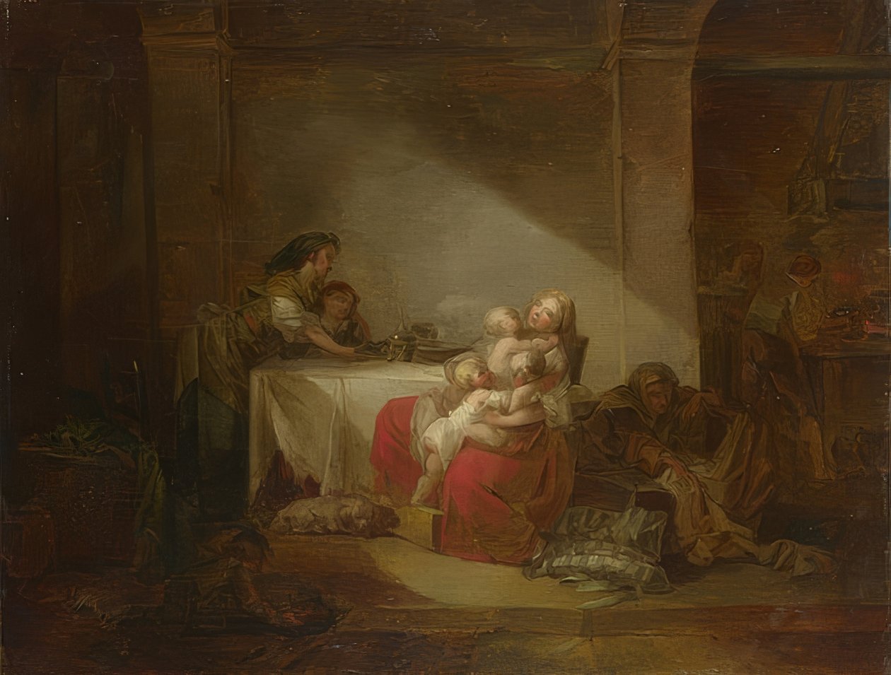 Sisustus, onnellinen äiti tekijältä Jean Honore Fragonard