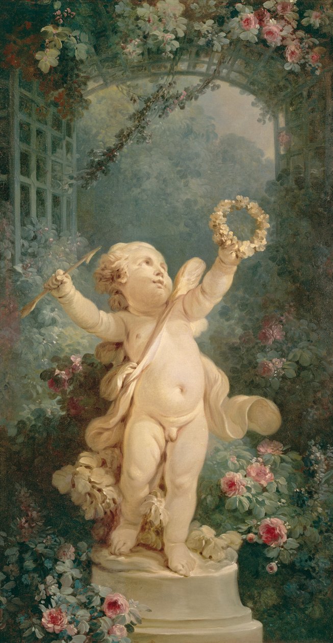 Rakkaus Triumphant (ennen kunnostusta) tekijältä Jean Honore Fragonard