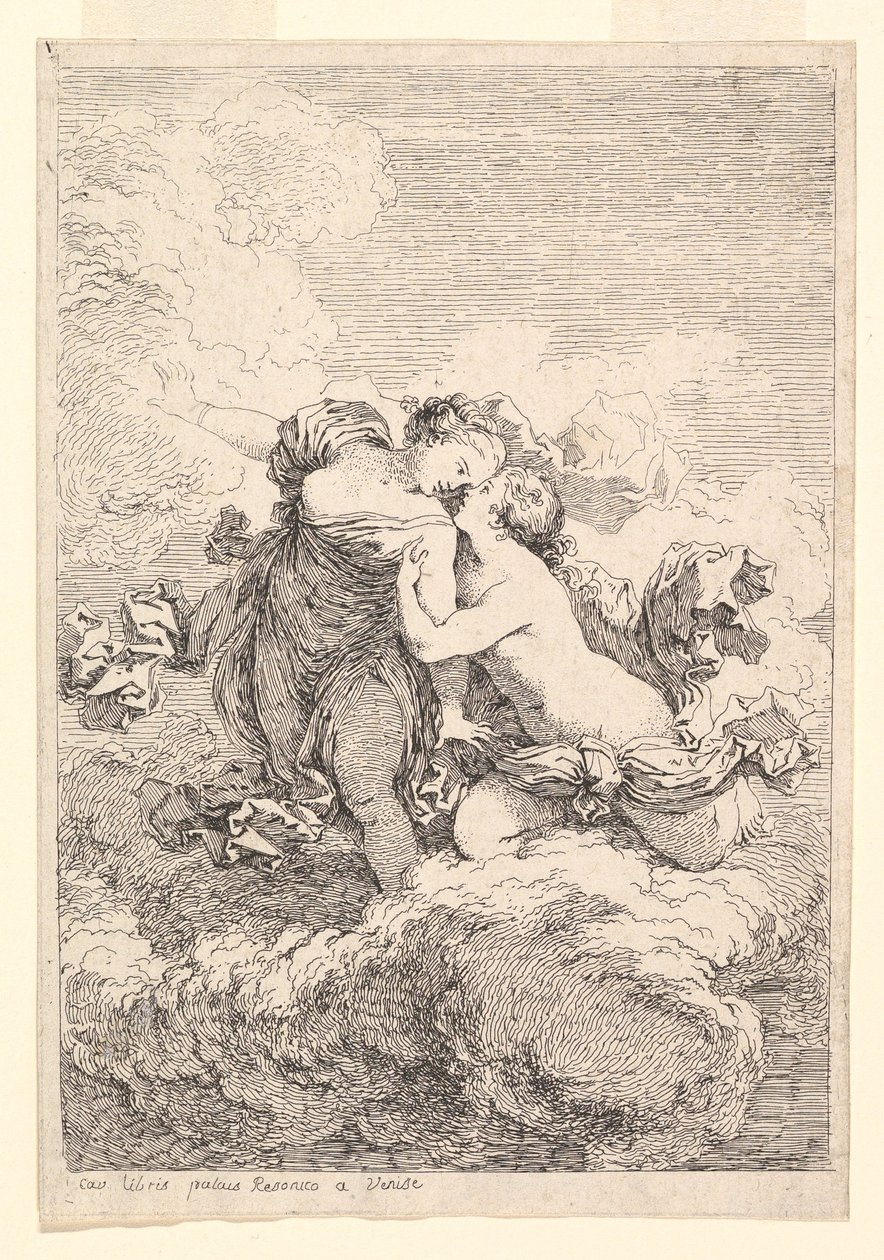 Mytologinen kohtaus, mahdollisesti Diana Seducing Callisto, n. 1764. tekijältä Jean Honore Fragonard
