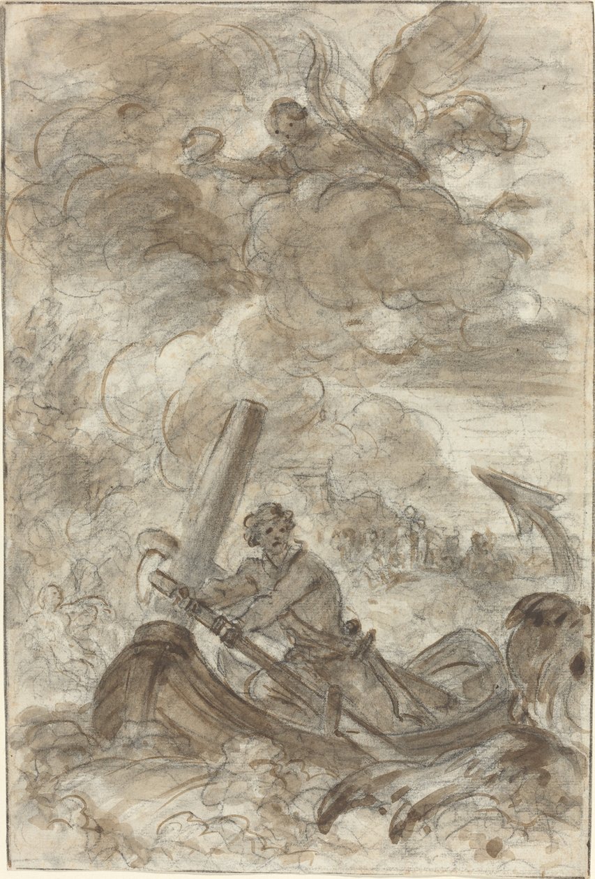 Orlando tappaa örkin ankkurilla tekijältä Jean Honore Fragonard