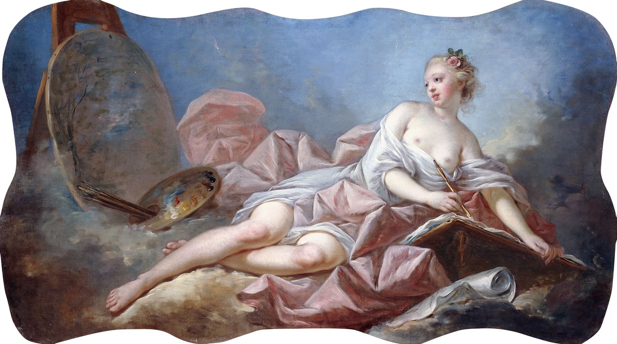 Maalauksen personifikaatio, tekijältä Jean Honore Fragonard