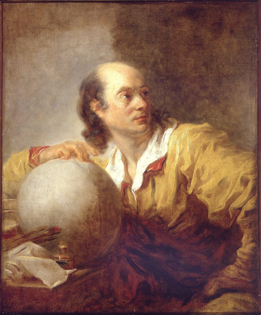 Jerome Lalanden (1732-1807) muotokuva (Joseph Jerome Lefrancois de Lalande) - Jean Honore Fragonardin (1732-1806) maalaus - n. 1769 - Öljy kankaalle - 72x59,5 - Petit Palais, Musee des la Beaux-Arts de Lalande Pariisista tekijältä Jean Honore Fragonard