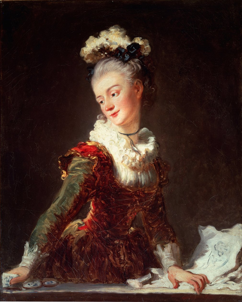 Oopperan ensimmäisen tanssijan Marie Madeleine Guimardin muotokuva, noin 1769 (öljy kankaalle) tekijältä Jean Honore Fragonard