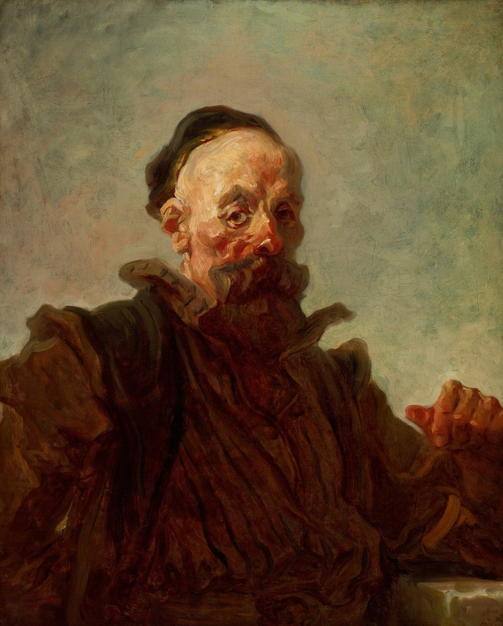 Pukupukuisen miehen muotokuva, 176870. tekijältä Jean Honore Fragonard