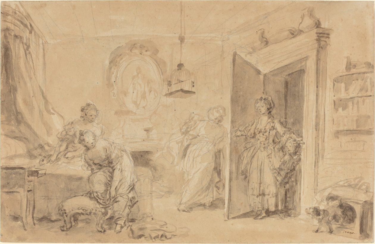 Makuuhuone tekijältä Jean Honore Fragonard
