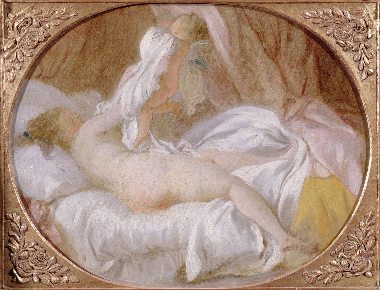 Chemise Removed tai The Lady Undressing, ennen vuotta 1778 tekijältä Jean Honore Fragonard