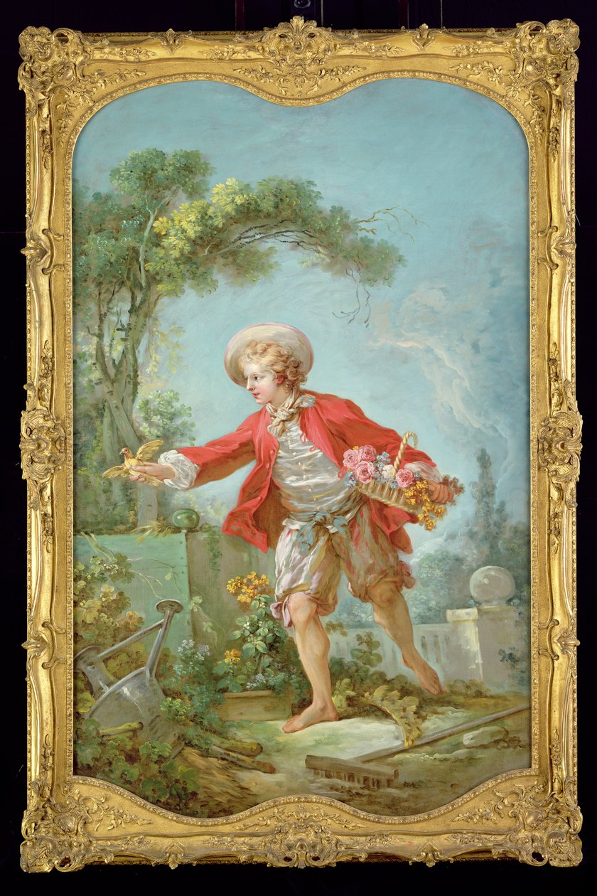 Huonekalut ja erilaiset esineet 1100- ja 1300-luvuilta tekijältä Jean Honore Fragonard