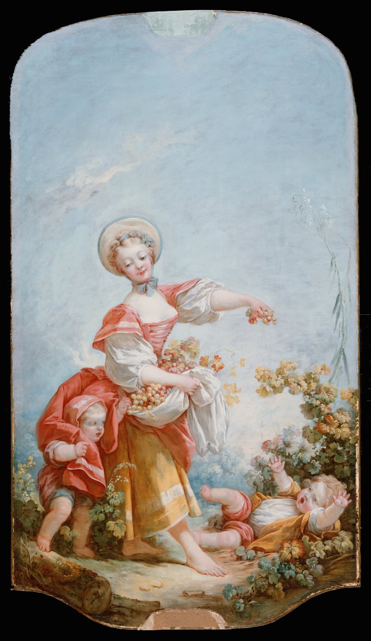 Huonekalut ja erilaiset esineet 1100- ja 1300-luvuilta tekijältä Jean Honore Fragonard