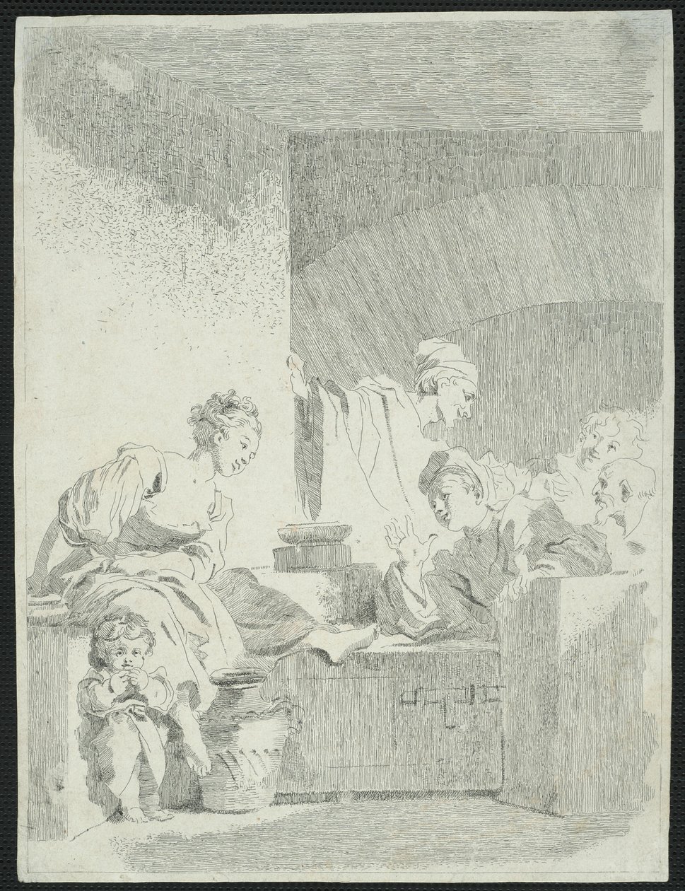 Sisätila tekijältä Jean Honore Fragonard