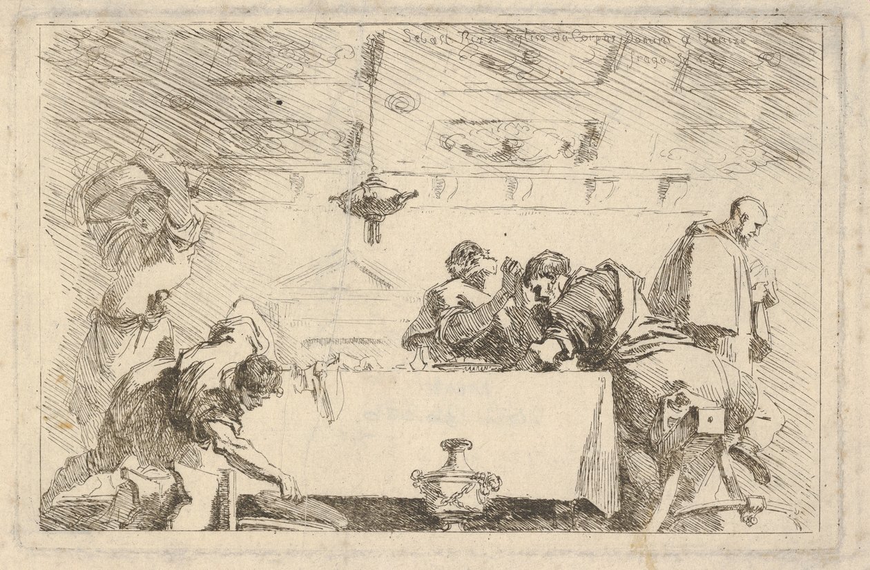 Viimeinen ehtoollinen, n. 1761-64. tekijältä Jean Honore Fragonard