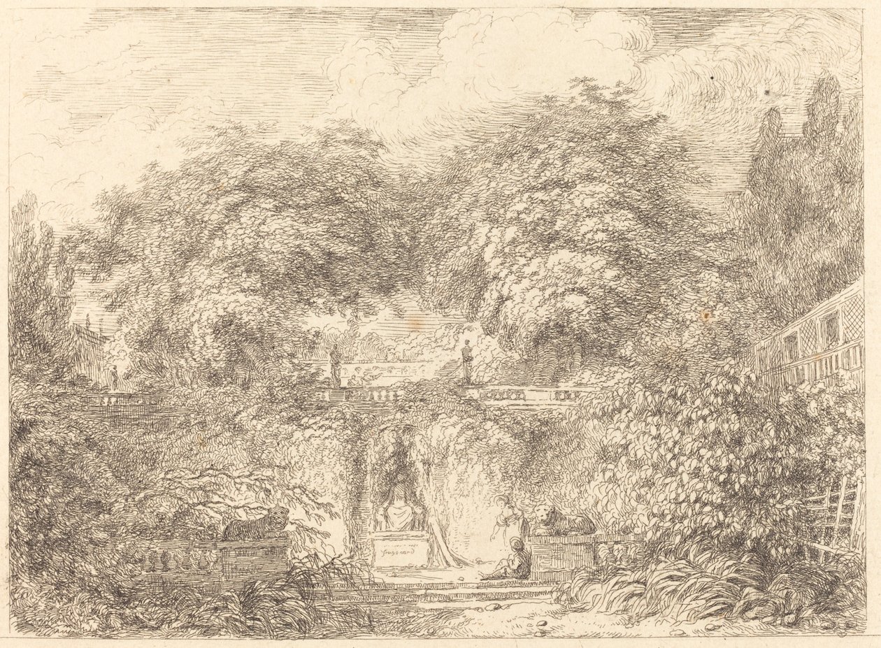 Pieni puisto (Le petit parc) tekijältä Jean Honore Fragonard