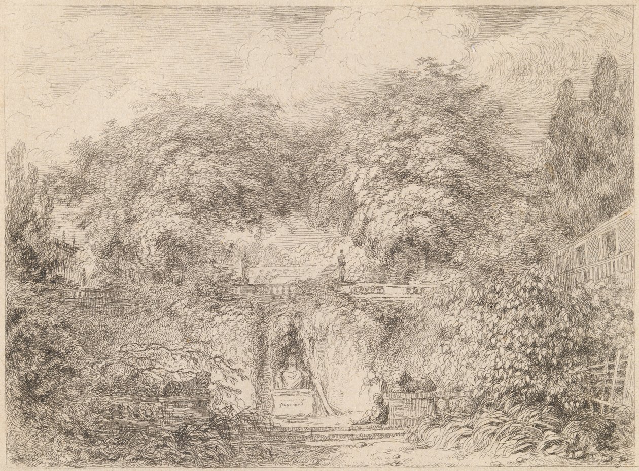 Pieni puisto (Le petite parc) tekijältä Jean Honore Fragonard