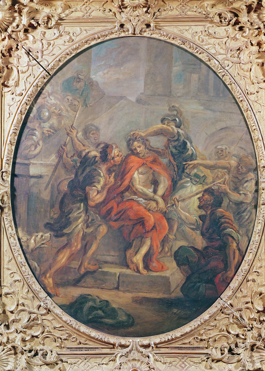 Kristuksen pilkkaaminen (öljy kankaalle) tekijältä Jean Honore Fragonard