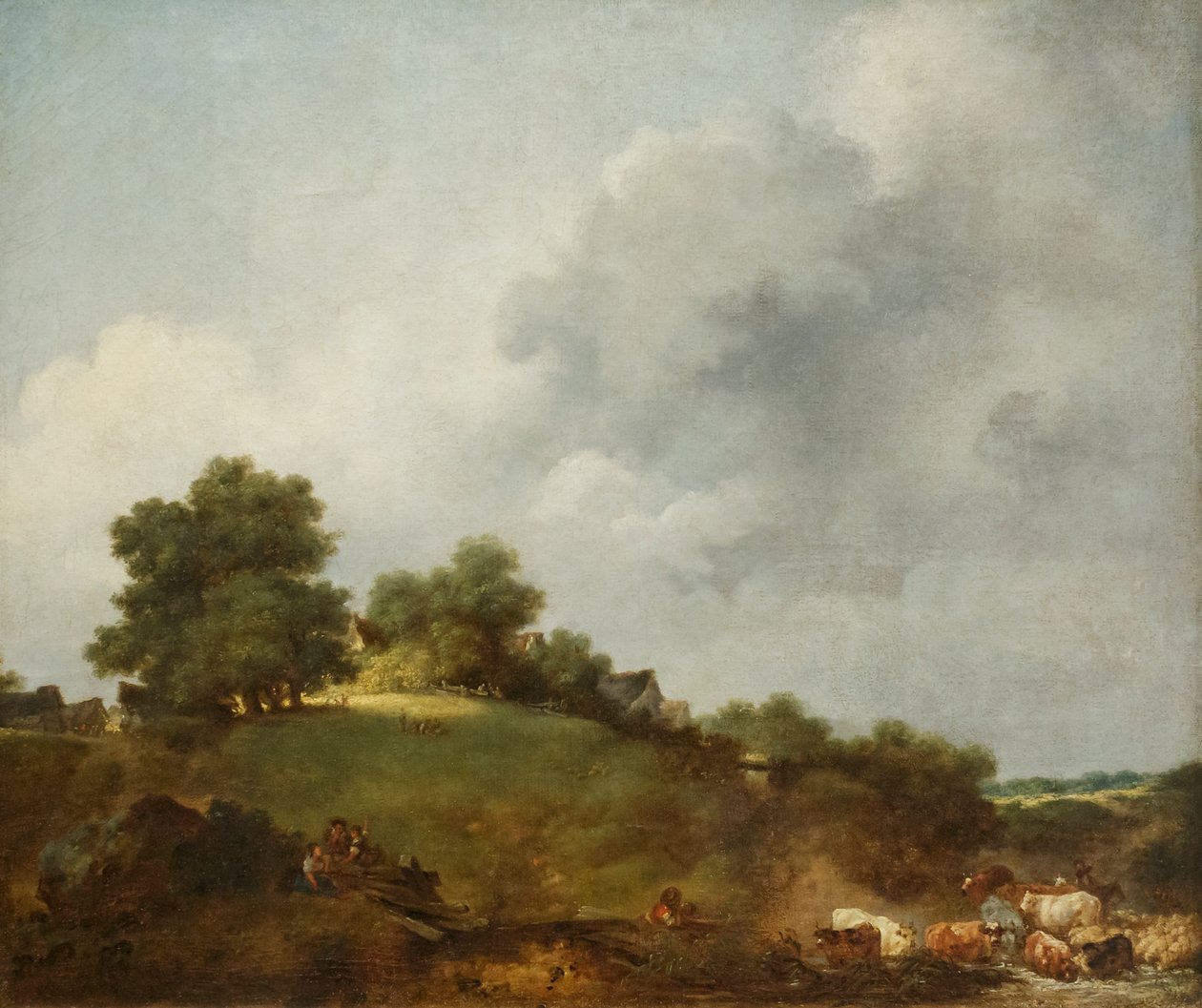 Rivulet, n.1766-68 (öljy kankaalle) tekijältä Jean Honore Fragonard