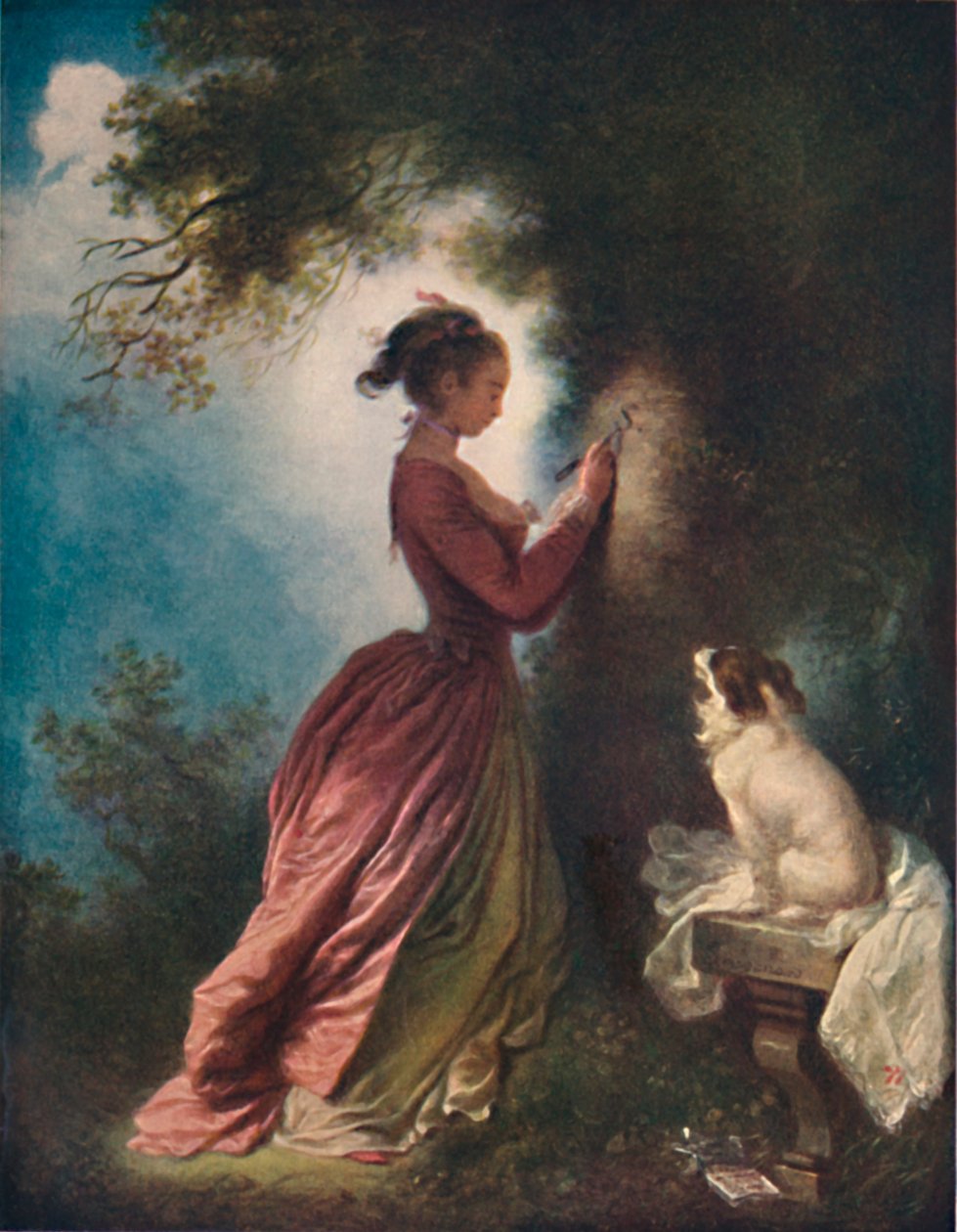 Matkamuisto The Love Cipher, c1775-80, 1911 tekijältä Jean Honore Fragonard