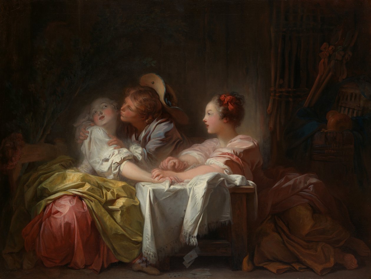 Varastettu suudelma, noin 1760 tekijältä Jean Honore Fragonard