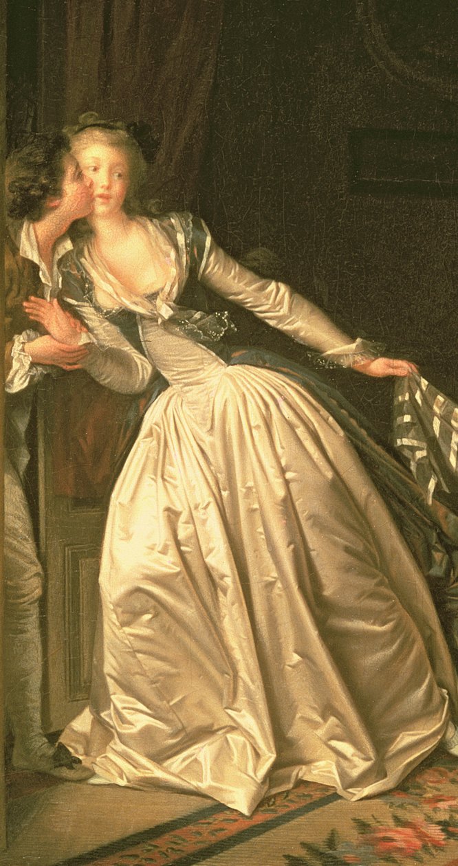 Varastettu suudelma, n. 1788 (yksityiskohta 37519) tekijältä Jean Honore Fragonard