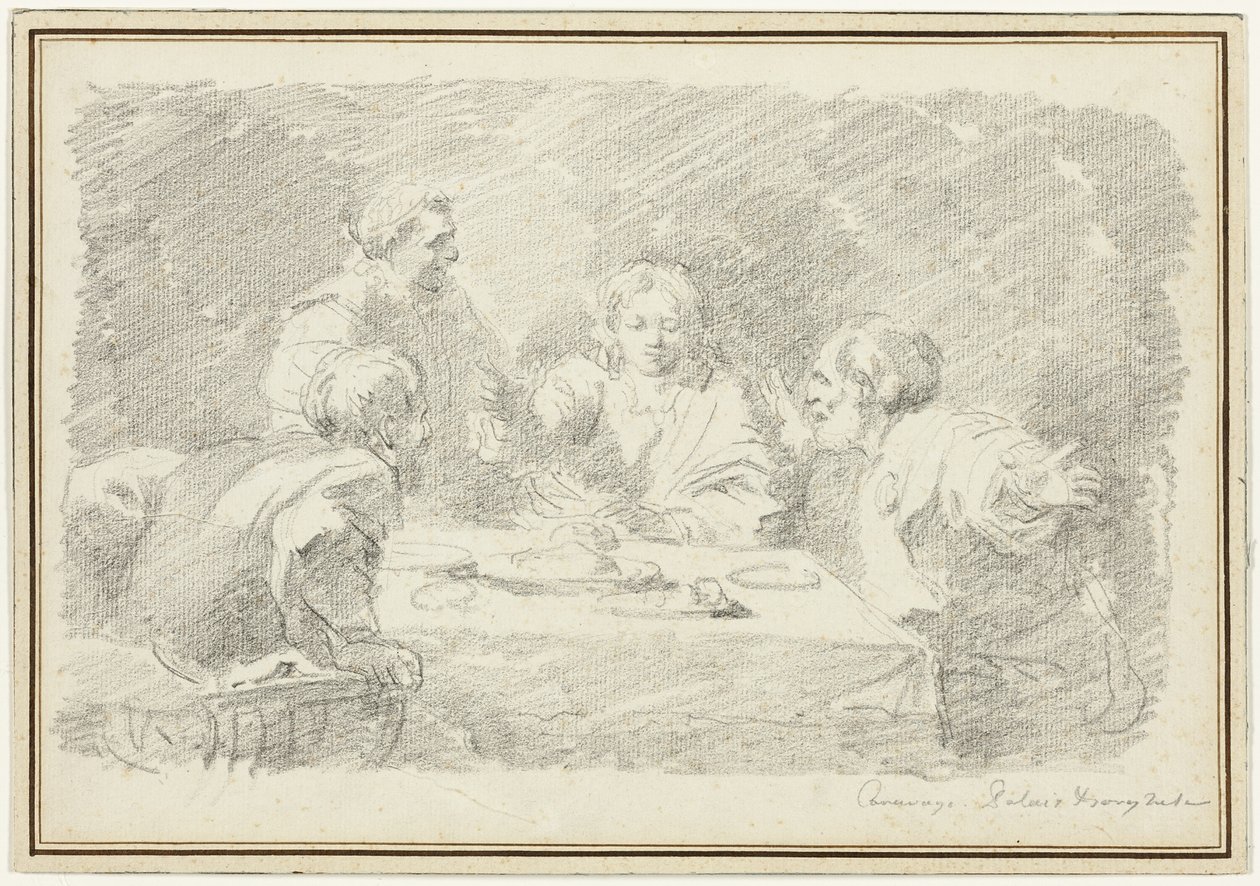 Illallinen Emmauksessa tekijältä Jean Honore Fragonard
