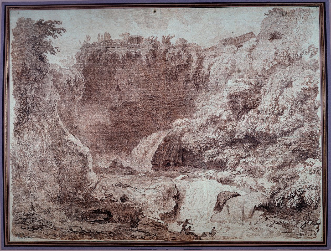 Jean Honore Fragonardin (1732-1806) tivoli-luola Neptunuksen luola 1700-luvun Besancon, Musee des Beaux Arts tekijältä Jean Honore Fragonard