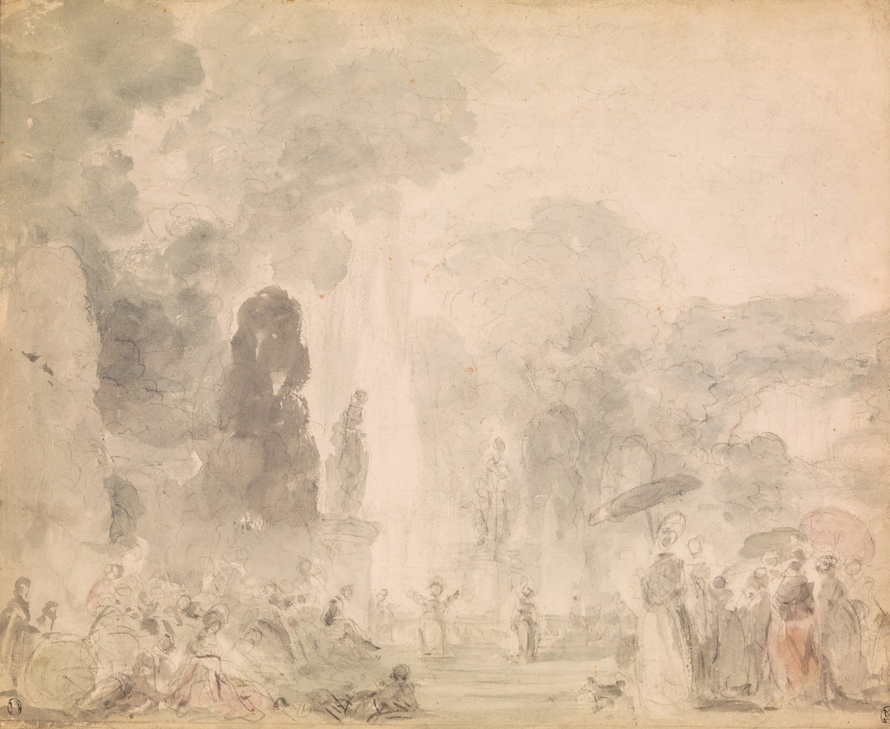 Näkymä puistoon, 1770-luvun lopulla. tekijältä Jean Honore Fragonard