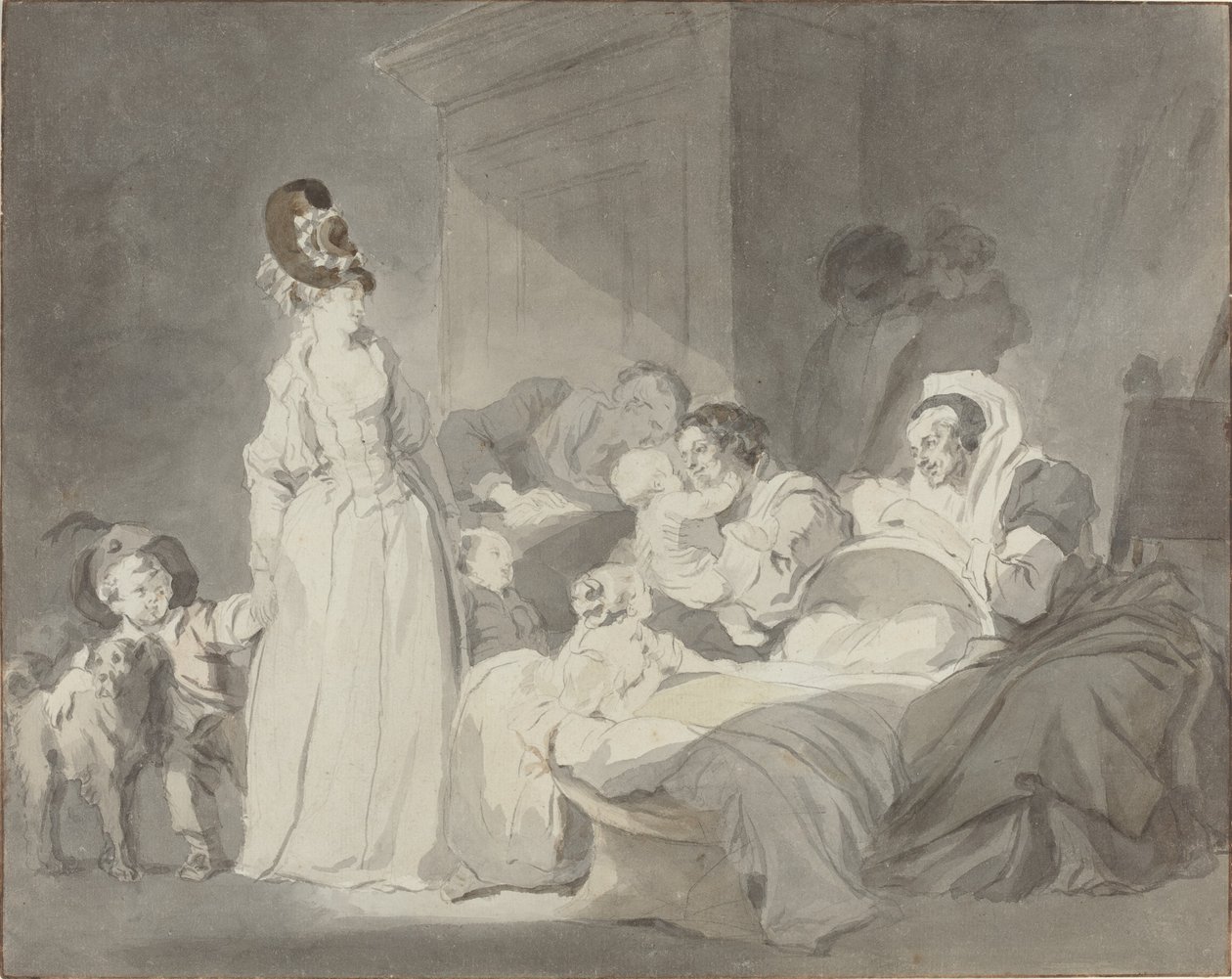 Vierailu sairaanhoitajalle tekijältä Jean Honore Fragonard