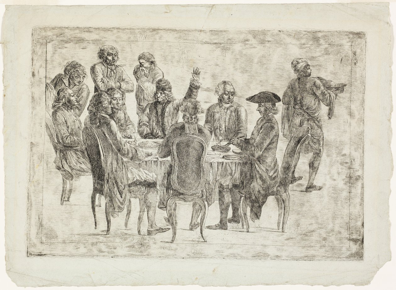 El dinar de Voltaire a Ferney o El sopar dels filòsofs finès tekijältä Jean Huber