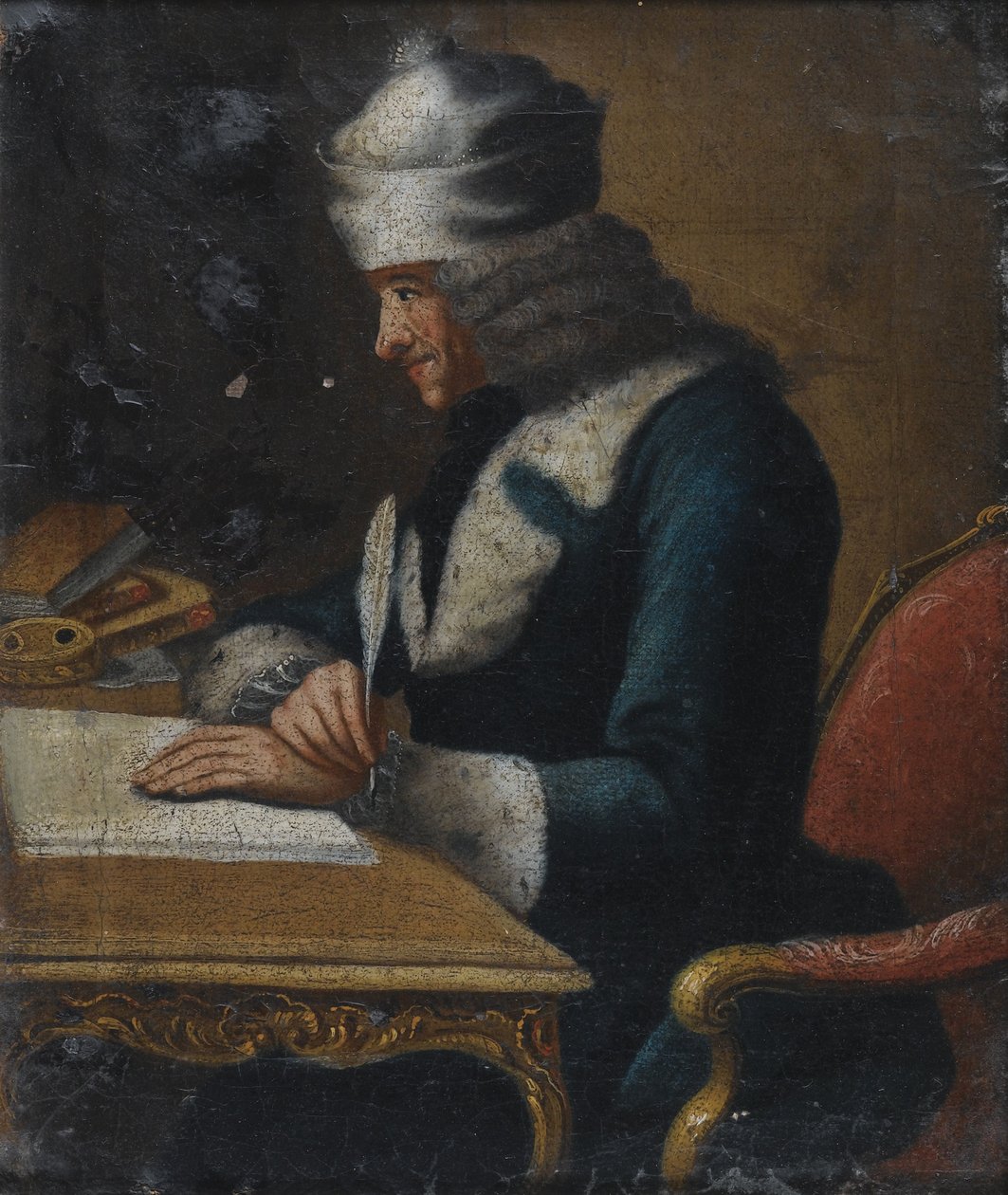 Francois Marie Arouet de Voltairen muotokuva 1694-1778 tekijältä Jean Huber