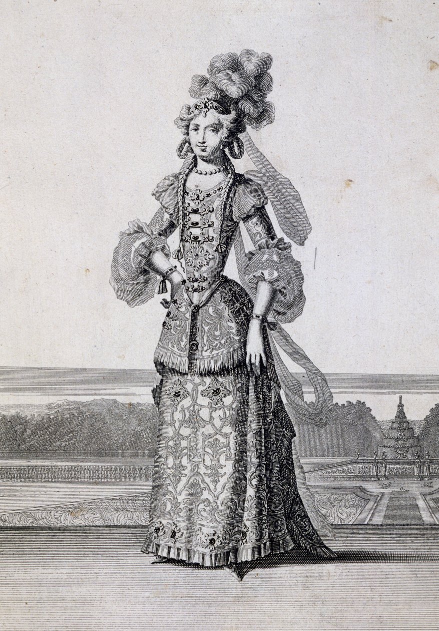 Naisten balettiasut, kaiverrus Jean Berain vanhin (1637-1711), Ranska tekijältä Jean I  Berain