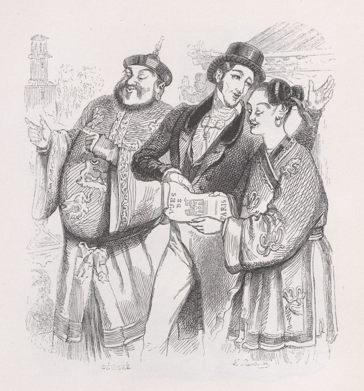Jean Pariisin teoksesta The Complete Works of Béranger, 1836. tekijältä Jean Ignace Isidore Gérard