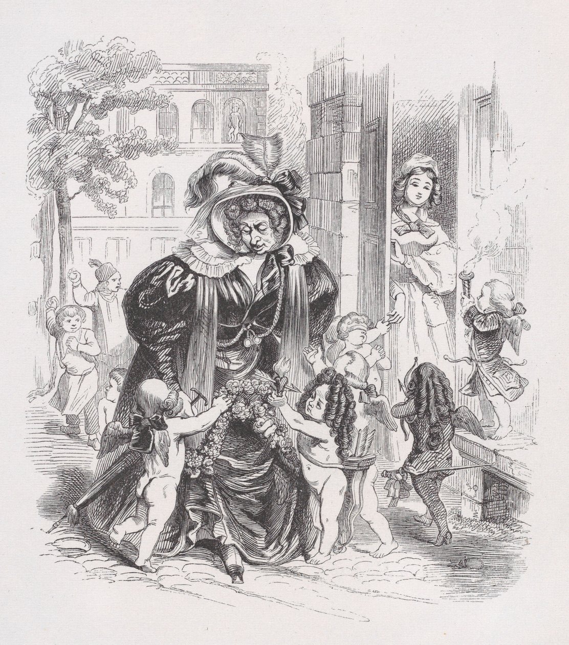 Köyhä putti teoksesta The Complete Works of Béranger, 1836. tekijältä Jean Ignace Isidore Gérard